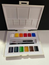 Sennelier Aquarelle fine boite de 12 demi-godets - TRES BON ÉTAT