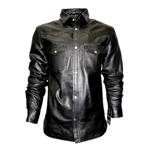 Chemise biker cuir agneau - chemise, d'agneau