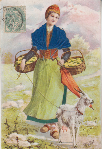 Carte postale relief gaufree - relief,