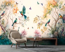 Peint Jungle Oiseaux Papier