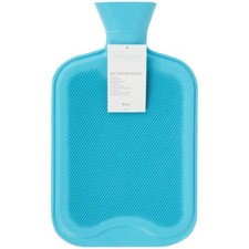 BOUILLOTTE CLASSIQUE EN CAOUTCHOUC NATUREL 2 LITRES - 34 x 20 CM - BLEU - NEUF