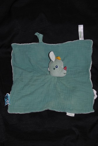 Doudou plat rhinocéros - plat,