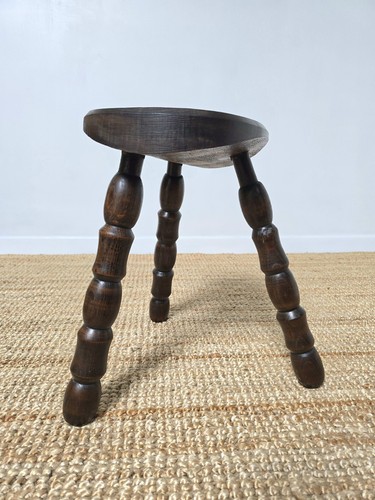 Tabouret ancien bois tourné - tabouret,