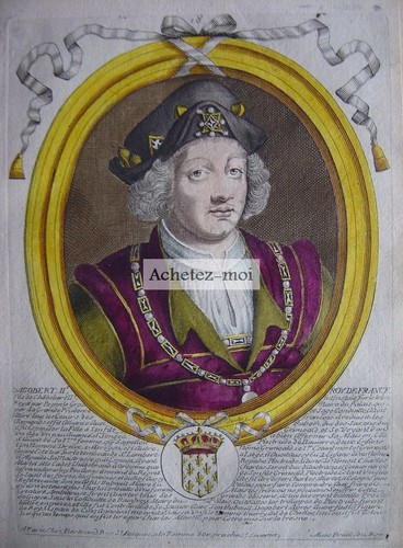 Gravure dagobert roi de - ii,