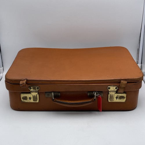 Ancienne valise cuir souple - ancienne,