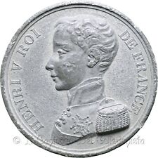 FRANCE Henry V King 2 August 1830 Module 5 francs advent Chambord RARE Medal