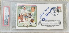 Hank Aaron Signed 1982 Hall Of Fame Cover Gem Autograph PSA/DNA Died 2021