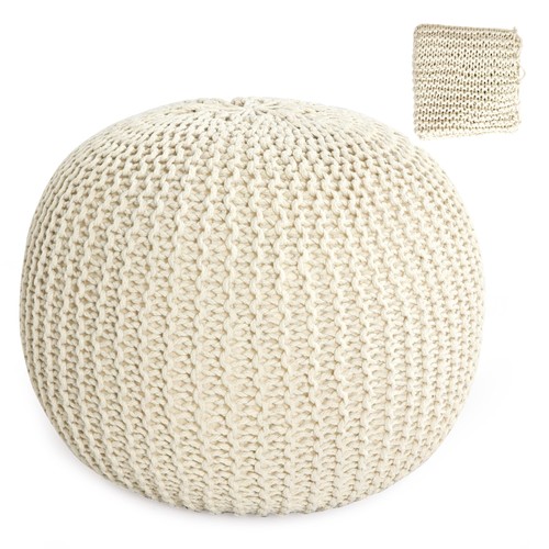 Hombys unstuffed ottoman - unstuffed, pouf