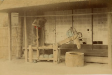 Japan One Man Running A Wooden Machine Vintage Print Print A