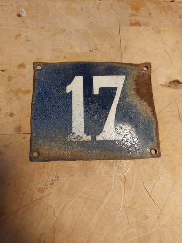 Plaque émaillée rue - émaillée, de