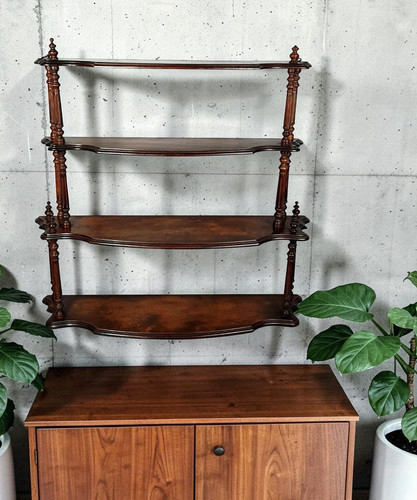 Ancienne étagère bois noyer