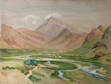 Rare belle peinture Gouache