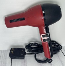 Turbo Power Twin Turbo 1500 Professional Hair Dryer Red Black No Attachments