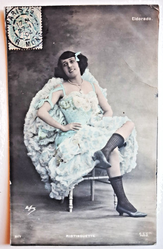 Cpa mistinguette à - mistinguette,