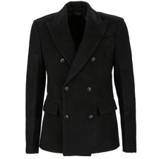 Amiri Veste Slim Fit À Deux Rangées En Laine Bouillie Noir 48 US 38 M