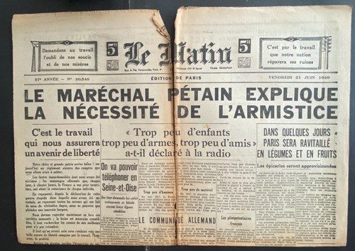 Matin juin 1940 le - , du