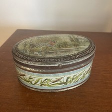 CANDY BOX Lithographed DECORATIONS REEDS Circa 1920 FRANCE NICE RARE CONDITION!