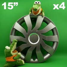 Enjoliveurs 15" Cliff ★4 pièces★ GRAPHITE pour VW Bora Golf Jetta SEAT Toledo