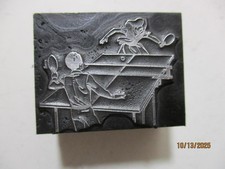 Printing Letterpress Printer Type Block Ping Pong Table Tennis Print Cut