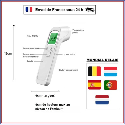 Thermomètre infrarouge lcd - thermomètre,