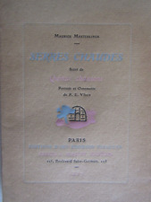 Serres chaudes / Suivi de Quinze chansons / Maurice Maeterlinck / 1927
