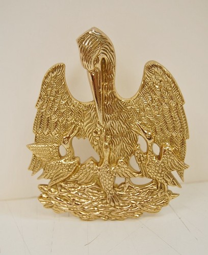 Solid brass pelican for - solid, your