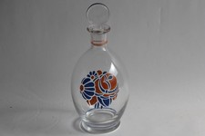 Baccarat enamelled carafe Jean Luce Georges CHEVALIER Art Deco (63128)