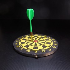 Vintage Black Yellow Red Art Deco Collection Dart Game Miniature Target N6909