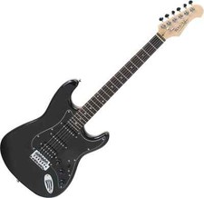 Guitare Electrique 22 Frettes 2 Bobinages Simple 1 Humbucker 2,5m Cable Noir Set