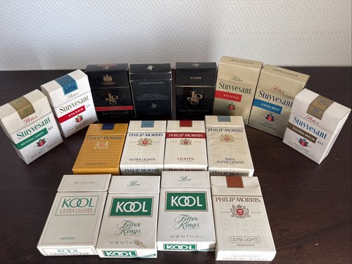 Lot empty vintage cigarette - 16,