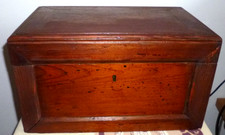 Ancienne Grande Boîte Coffre en bois, à ouvrage, bijoux, ou autre