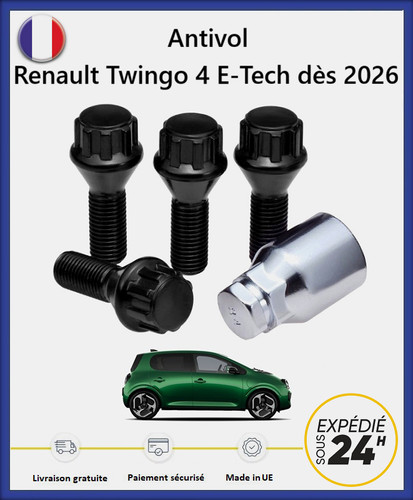 Ecrous antivol roues noir - roues,