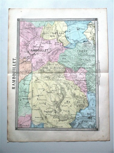 Rambouillet carte 1861 - rambouillet, de