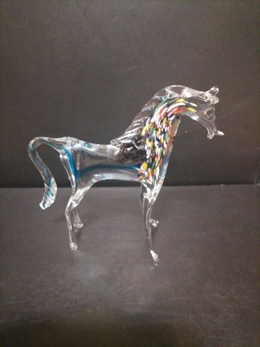 Cheval verre transparent - verre,