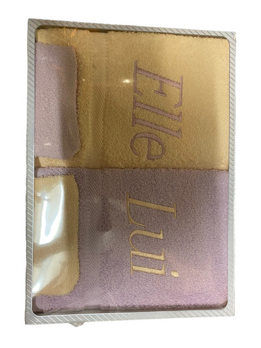 Ancien duo serviette gant - duo, et