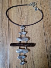 Collier Createur La Tribu Rigaux Etain Et Bois Ethnique Chic Fait Main Artisan