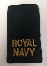 Genuine British Royal Navy Issue "Able Rate" RN black Rank Slide Epaulette
