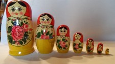 ***** ANCIENNES POUPÉES RUSSES x 7 - MATRIOCHKA - *****