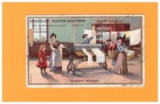 CHOCOLATE IMAGE GUERIN BOUTRON / IRONING MACHINE / WOMAN IRONING