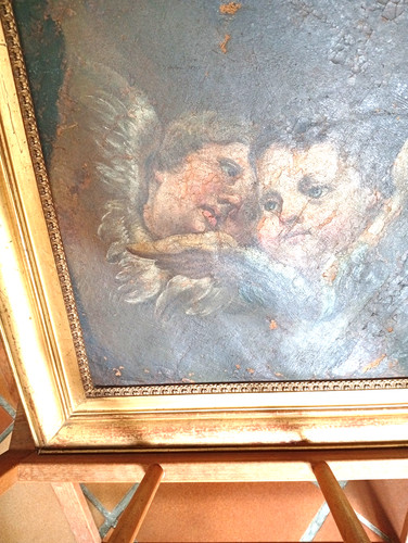 Tableau ancien huile sur toile - sur,
