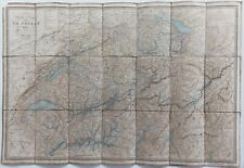 1845 CARTE PHYSIQUE ET ROUTIÈRE DE LA SUISSE  A. JOANNE ENTOILÉE
