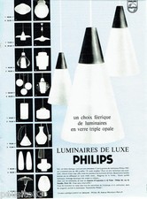 PUBLICITE ADVERTISING 096  1962  les  luminaires de luxe Philips