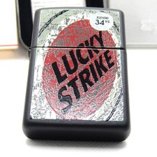 Lucky Strike Logo Camouflage Zippo Oil Lighter 1998 MIB Rare
