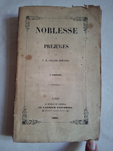 Noblesse préjugés n h - préjugés,, n.h