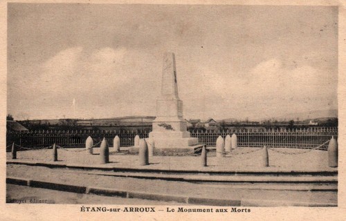 Cpa etang sur - 71, arroux