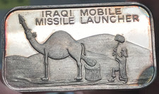 Iraqi Mobile Missile Launcher 1oz .999 Fine Silver Vintage Art Bar