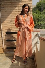 Robe longue kimono blanc pure