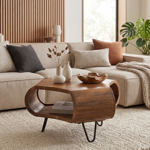 Table basse bois massif - table,