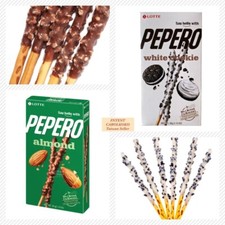 [Lotte] Pepero Almond/ White Chocolate Covered Biscuit Sticks 32g/Pack  樂天 巧克力棒