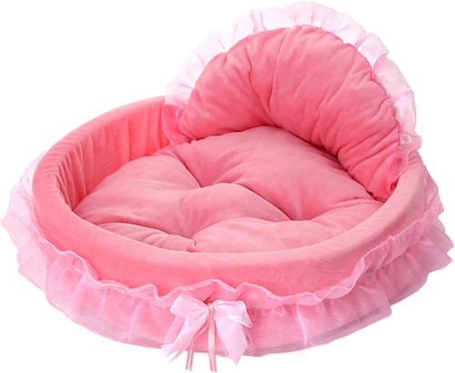 Cama para perro rosa - para,